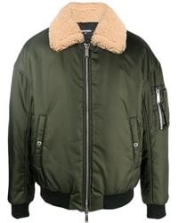 DSquared² - Faux Shearling-Trim Zip-Up Bomber Jacket - Lyst