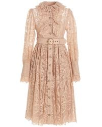 Zimmermann - Kaleidoscope Ruffled Lace Midi Dress - Lyst