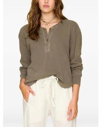 Xirena - Brooke Button-Front Cotton Sweatshirt - Lyst