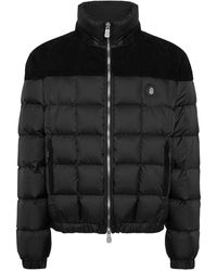 Billionaire - Quilted Suede-Panel Puffer Jacket - Lyst