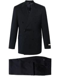 Canali - Doppelreihiger Anzug Mit Streifen - Lyst
