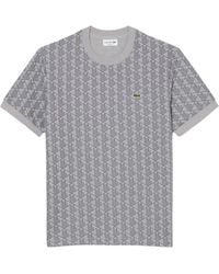 Lacoste - Geometric Print T-Shirt - Lyst