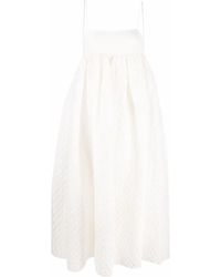 Cecilie Bahnsen - Beth Plissé Empire-Line Dress - Lyst