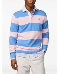 Hackett - Striped Cotton-Jersey Rugby Shirt - Lyst