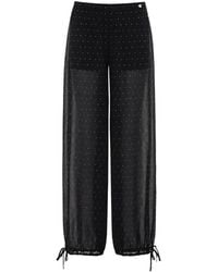 Liu Jo - Tulle Trousers With Jewel Embroidery - Lyst