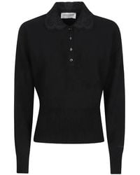 ERMANNO FIRENZE - Lace-Collar Polo Top - Lyst