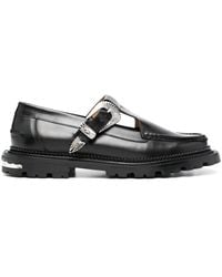 Toga Virilis - Buckle-Fastening Leather Loafers - Lyst