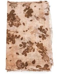 Uma Wang - Floral-Print Frayed Scarf - Lyst