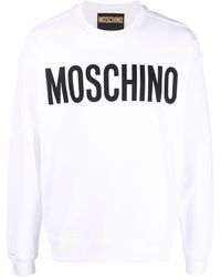Moschino - Logo-print Organic Cotton Sweatshirt - Lyst