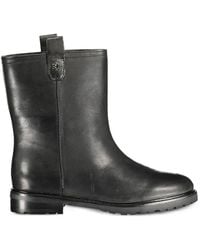 Ralph Lauren - Logo-Plaque Leather Boots - Lyst