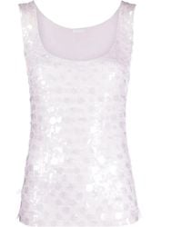 P.A.R.O.S.H. - Sequin-Embellished Tank Top - Lyst