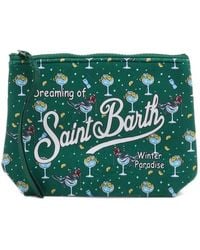 MC2 Saint Barth - Aline Logo-Print Clutch Bag - Lyst