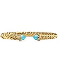 David Yurman - 18K Cablespira Flex And Diamond Bracelet - Lyst