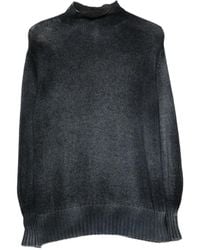Avant Toi - Faded-Effect Mock-Neck Sweater - Lyst