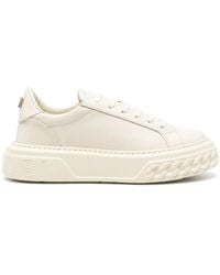 Casadei - Schoenen ,Leer Witte Leren Veterschoenen - Lyst