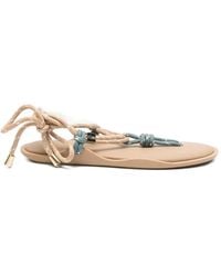 FLOWZE - Rope-Detail Wrap-Around Sandals - Lyst