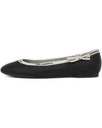 KARL LAGERFELD - Ribbon Ballet Flats - Lyst