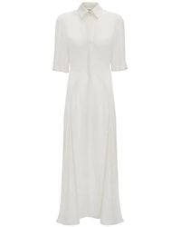 Victoria Beckham - Panelled Midi Dress - Lyst