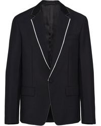 Prada - Single-Breasted Mohair-Wool Jacket - Lyst