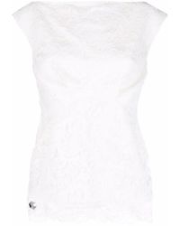 Philipp Plein - Scalloped Lace Blouse - Lyst