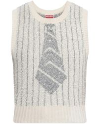KENZO - Lurex Knitted Vest - Lyst