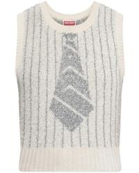KENZO - Lurex Knitted Vest - Lyst