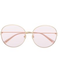 Gucci - Metallic Round-frame Sunglasses - Lyst