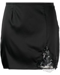 Fleur du Mal - Lace-detail Sequin-detail Miniskirt - Lyst