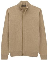 BOGGI - Roll-Neck Jumper Full-Zip Wool Cashmere Mélange - Lyst