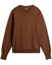 Woolrich - Fine-Knit Crew-Neck Sweater - Lyst