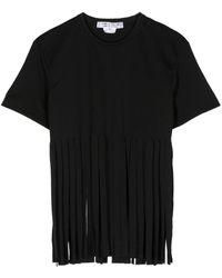 Comme des Garçons - Fringe-detail Jersey T-shirt - Lyst