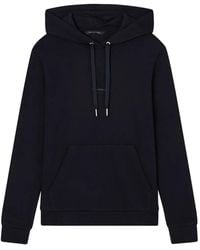 ARMANI EXCHANGE - Logo-Embroidered Drawstring Hoodie - Lyst