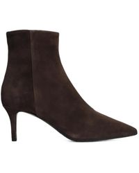 Fabio Rusconi - Calf Suede Pointed-Toe Ankle Boots - Lyst