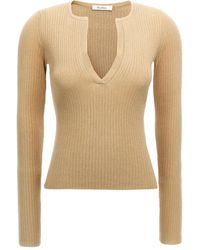 Max Mara - Ribbed V-Neck Sweater - Lyst