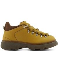 Burberry - Lace-Up Leather Ankle Boots - Lyst