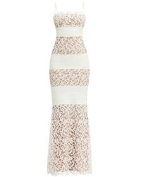 Hervé Léger - Marielle Guipure Lace-Overlay Bandage-Knit Maxi Dress - Lyst