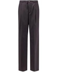 Hevò - Pantalon Droit À Design Plissé - Lyst