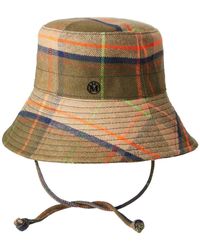 Maison Michel - Angele Tartan Check Bucket Hat - Lyst