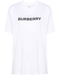 Burberry - T-shirt en coton biologique à logo imprimé - Lyst