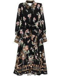 CAMILLA - Vestido de lino con estampado floral - Lyst