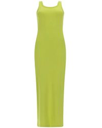 MSGM - Ribbed-Knit Sleeveless Dress - Lyst