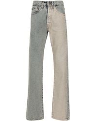 MM6 by Maison Margiela - Panelled Straight-Leg Jeans - Lyst