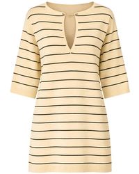 Elisabetta Franchi - Striped chain mini dress - Lyst