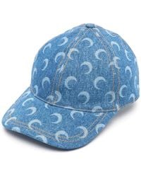 Marine Serre - "Moon" Laser Denim Baseball Cap - Lyst
