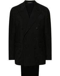 Tagliatore - Brooch-detail Double-breasted Suit - Lyst