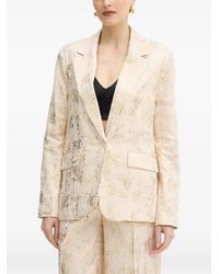 Silvian Heach - Khulto Distressed-Effect Single-Breasted Blazer - Lyst