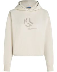 KARL LAGERFELD - Sudadera Con Capucha Y Logo - Lyst