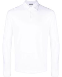 Zanone - Long-sleeve Cotton Polo Shirt - Lyst