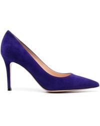 Gianvito Rossi - Escarpins Gianvito 85 Mm En Daim - Lyst