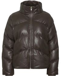 Gestuz - Quilted Leather Jacket - Lyst